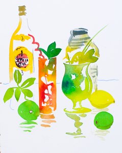 莫吉托和自由古巴，2016 年（水彩画）