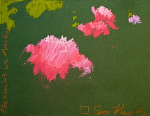 阿肖的牡丹（纸上粉彩画） 作者 西蒙·弗莱彻
