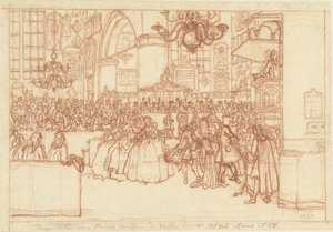 威廉五世王子的洗礼，1748 年 1748 年 4 月 11 日威廉王子五世的洗礼（物品上的标题）
