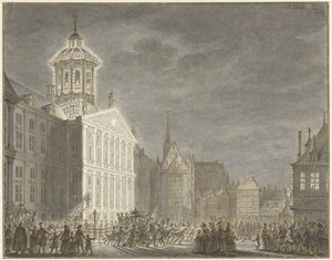 为普鲁士威廉五世和威廉敏娜绘制的市政厅插图，1768 年