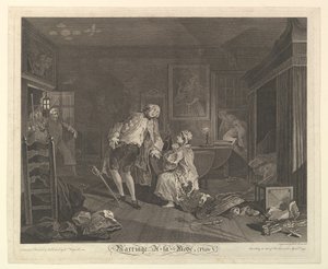 A-la-Mode婚姻，板块五，1745年4月。