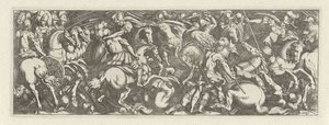 骑兵与步兵之间的战斗
骑兵
Faecvnda qvam sit acris ingeni viris dilecta Phaebo et gratys Florentia, sat indicant pvgnae, enthea vi pectoris quas Mercuri sculpsit cliens tempestiv (系列标题) 作者 安东尼奥·坦佩斯塔