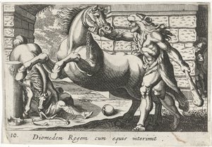 赫拉克勒斯驯服狄俄墨得斯的马匹
Diomedem Regem cum equis（物体上的标题）
大力士主题（系列标题）