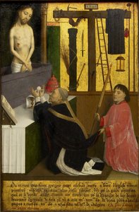 圣格雷戈里的弥撒 - 马米昂，西蒙（约 1425-1489） - 约 1460 - 木板油画 - 45,1x29,4 - 安大略美术馆 作者 Simon Marmion