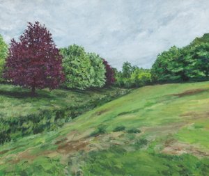 里士满公园，2018 年（布面油画） 作者 西蒙·内维尔