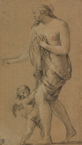 维纳斯与丘比特》人物研究（右图）；《男性裸体研究》（左图） 作者 西蒙·沃特