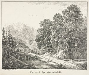 Kochelsee的小路，1809年。 作者 西蒙·沃恩伯格