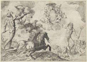 木星、海王星和冥王星为红衣主教 Scipione Borghese 的纹章加冕
论文 Jupiter, Neptune et Pluto coronas suas offerunt armis（题目见实物）