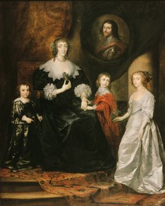 白金汉公爵的遗孀及其子女的肖像，1633年。