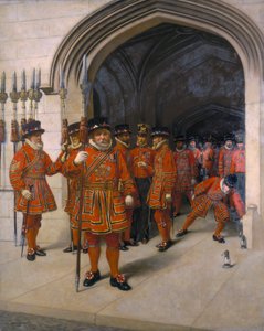 搜索议会大厦地窖的卫兵们》，1894年 作者 亚瑟·坦普尔·费利克斯·克莱爵士