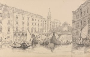 蒂罗尔和意大利 30 处景观相册：里亚托 - 威尼斯，1840 年 11 月 8 日