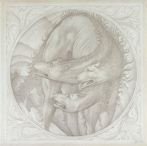 Cerberus, 1872-1875 作者 爱德华·科利·伯恩·琼斯爵士