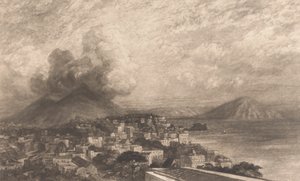 从那不勒斯湾看维苏威火山 作者 弗兰克肖特爵士
