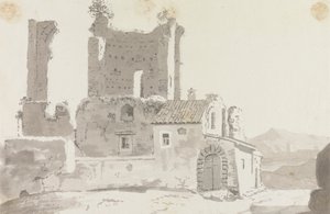 罗马郊外的废墟 作者 George Howland Beaumont 爵士第七世男爵