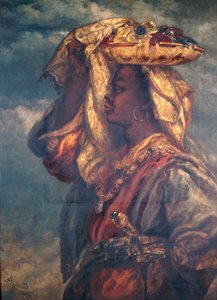 拿着水果的黑人女孩》，1882年
