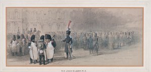 国民警卫队在杜伊勒里宫，1846年 作者 约翰·吉尔伯特爵士