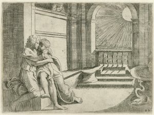 Abimelech ziet Isaak Rebekka liefkozen
Bijbelse scènes（系列名称）
Historia del Testamento Vecchio / 拉斐尔-迪-乌尔宾在罗马梵蒂冈绘制（......）（系列名称）