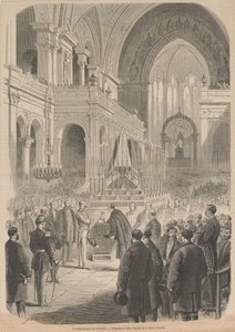 吉奥奇诺-罗西尼的葬礼。1868年，在圣三一教堂举行的祝圣仪式。 作者 Smeeton 和 Cie。科松