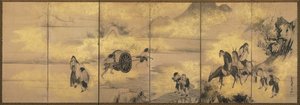 1700年代后期的酒杯八仙。 作者 曾我翔博