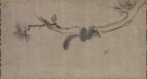 松树枝上的松鼠，15世纪。 作者 宋田