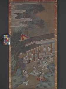汉宫狂欢》，日期不详（纸本水墨、彩色、金色） 作者 刘松年
