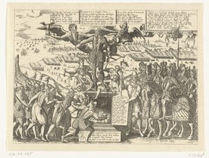阿尔瓦雕像上的漫画复制品，1571 年 作者 儿子和斯图尔特，G.沃特斯顿