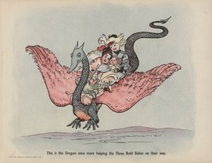 三个大胆宝宝的进一步行动》插图（彩色石版画）