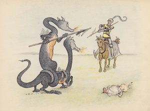 S Rosamond Praeger 为《小双龙》绘制的插图（彩色石版画） 作者 索菲亚·罗莎蒙德·普拉格