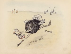 S Rosamond Praeger 为《小双龙》绘制的插图（彩色石版画）
