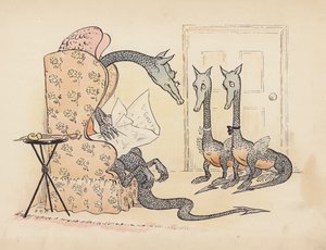 S Rosamond Praeger 为《小双龙》绘制的插图（彩色石版画） 作者 索菲亚·罗莎蒙德·普拉格
