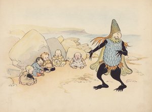 S Rosamond Praeger 为《小双龙》绘制的插图（彩色石版画） 作者 索菲亚·罗莎蒙德·普拉格