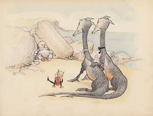 S Rosamond Praeger 为《小双龙》绘制的插图（彩色石版画） 作者 索菲亚·罗莎蒙德·普拉格