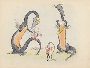 S Rosamond Praeger 为《小双龙》绘制的插图（彩色石版画） 作者 索菲亚·罗莎蒙德·普拉格