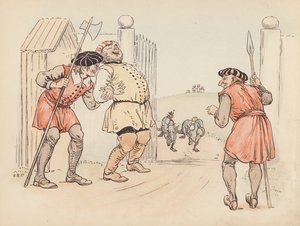 S Rosamond Praeger 为《小双龙》绘制的插图（彩色石版画）