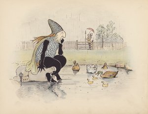 S Rosamond Praeger 为《小双龙》绘制的插图（彩色石版画）