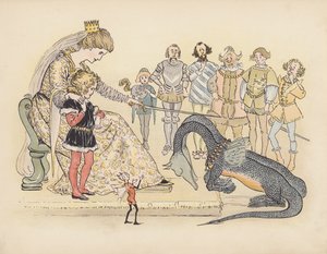 S Rosamond Praeger 为《小双龙》绘制的插图（彩色石版画）