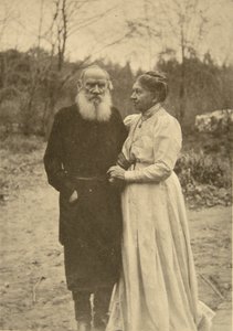 俄国作家列夫·托尔斯泰（Leo Tolstoy）和他的妻子俄罗斯索菲亚（Sophia），1910年9月23日。