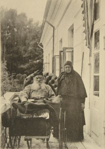 俄罗斯作家列夫·托尔斯泰和他的妹妹玛丽亚·尼古拉耶夫娜（Maria Nikolaevna），俄罗斯，1900年代