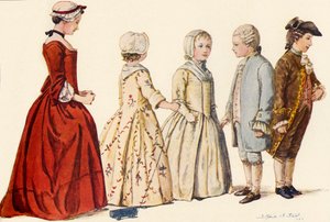 安妮女王，乔治一世，二世和三世统治期间的儿童服装1702-1790年，1903年，1937年。 作者 索菲·B·斯蒂尔