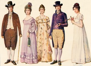 1790-1800年，1903年，1937年在华盛顿和亚当斯共和国统治时期的服装。