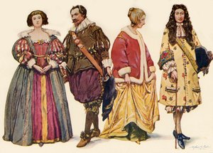查理一世和二世以及詹姆斯二世统治时期的服装，1640-1686年，1903年和1937年。