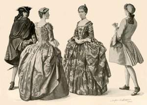 安妮女王和乔治一世统治期间的服装，1702-1725年，1903年，1937年。