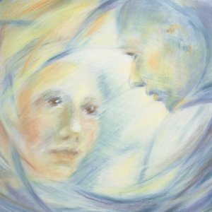 邂逅》，2002 年（纸上粉彩画）