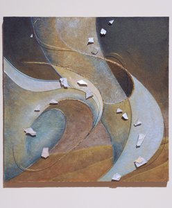 天使》，2007 年（镶板、透视玻璃、纺织品、铅、金属丝、镀金、颜料、钢材）