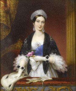 1837年11月，在德鲁里巷剧院的皇家盒子中的维多利亚女王-利纳德·苏菲 作者 索菲·利纳德（Sophie Lienard）