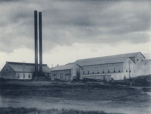 Crown Reef Gold Mining Company 的电池，外观（黑白照片） 作者 南非摄影师