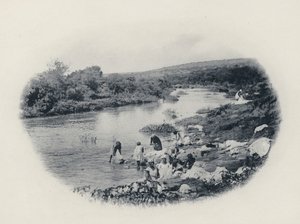 How Clothes are washed in the Transvaal (b/w photo) 作者 南非摄影师