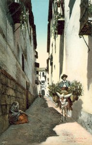 西班牙格拉纳达，La Calle Del Horno Del Vidrio（彩色照片）
