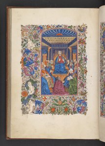 添加 MS 50004 f.53v 医生中的基督，选自 "时间之书"（牛皮纸上的墨水、彩色和金色）。 作者 西班牙语学校