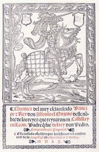 卡斯蒂利亚-莱昂国王阿方索十一世（Alfonso XI），骑马，1551年 作者 西班牙语学校
